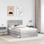 Preview: Bettrahmen Graues Sonoma 120 x 190 cm Ingenieurs Holz