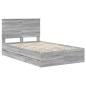 Preview: Bettrahmen Graues Sonoma 120 x 190 cm Ingenieurs Holz