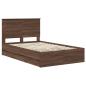 Preview: Bettrahmen Braun Eichen-Optik 120 x 190 cm Ingenieurs Holz