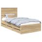 Preview: Bettrahmen Sonoma-Eiche 100 x 200 cm Ingenieurs Holz