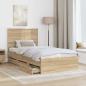 Preview: Bettrahmen Sonoma-Eiche 100 x 200 cm Ingenieurs Holz