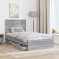 Preview: Bettrahmen Graues Sonoma 100 x 200 cm Ingenieurs Holz