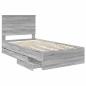 Preview: Bettrahmen Graues Sonoma 100 x 200 cm Ingenieurs Holz