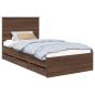 Preview: Bettrahmen Braun Eichen-Optik 100 x 200 cm Ingenieurs Holz