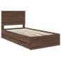 Preview: Bettrahmen Braun Eichen-Optik 100 x 200 cm Ingenieurs Holz