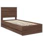 Preview: Bettrahmen Braun Eichen-Optik 90 x 190 cm Ingenieurs Holz