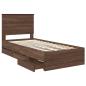Preview: Bettrahmen Braun Eichen-Optik 90 x 190 cm Ingenieurs Holz