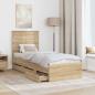 Preview: Bettrahmen Sonoma-Eiche 75 x 190 cm Ingenieurs Holz