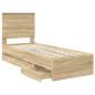Preview: Bettrahmen Sonoma-Eiche 75 x 190 cm Ingenieurs Holz