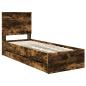 Preview: Bettrahmen Geräucherte Eiche 75 x 190 cm Ingenieurs Holz