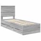 Preview: Bettrahmen Graues Sonoma 75 x 190 cm Ingenieurs Holz