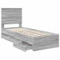 Preview: Bettrahmen Graues Sonoma 75 x 190 cm Ingenieurs Holz