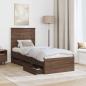 Preview: Bettrahmen Braun Eichen-Optik 75 x 190 cm Ingenieurs Holz