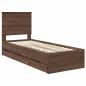Preview: Bettrahmen Braun Eichen-Optik 75 x 190 cm Ingenieurs Holz