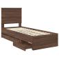 Preview: Bettrahmen Braun Eichen-Optik 75 x 190 cm Ingenieurs Holz