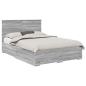 Preview: Bettrahmen Graues Sonoma 140 x 190 cm Holzwerkstoff
