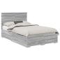 Preview: Bettrahmen Graues Sonoma 120 x 190 cm Holzwerkstoff