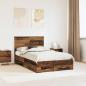 Preview: ARDEBO.de - Bettrahmen mit Schubladen Altholz 120 x 190 cm Holzwerkstoff