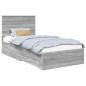 Preview: Bettrahmen Graues Sonoma 100 x 200 cm Holzwerkstoff