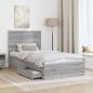 Preview: Bettrahmen Graues Sonoma 100 x 200 cm Holzwerkstoff