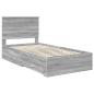 Preview: Bettrahmen Graues Sonoma 100 x 200 cm Holzwerkstoff