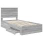 Preview: Bettrahmen Graues Sonoma 100 x 200 cm Holzwerkstoff