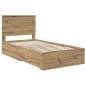 Preview: Bettrahmen Artisan-Eiche 100 x 200 cm Holzwerkstoff