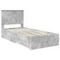 Preview: Bettrahmen mit Schubladen Beton Grau 90 x 200 cm Holzwerkstoff