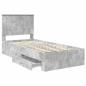 Preview: Bettrahmen mit Schubladen Beton Grau 90 x 200 cm Holzwerkstoff