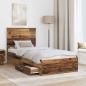 Preview: Bettrahmen mit Schubladen Altholz 90 x 200 cm Holzwerkstoff