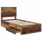 Preview: Bettrahmen mit Schubladen Altholz 90 x 200 cm Holzwerkstoff