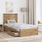 Preview: Bettrahmen mit Kopfteil Artisan-Eiche 90 x 190 cm Holzwerkstoff