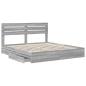 Preview: Aufbewahrungsbett Graues Sonoma 200 x 200 cm Holzwerkstoff
