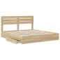 Preview: Aufbewahrungsbett Sonoma-Eiche 180 x 200 cm Holzwerkstoff