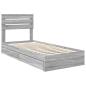Preview: Aufbewahrungsbett Graues Sonoma 100 x 200 cm Holzwerkstoff