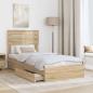 Preview: Aufbewahrungsbett Sonoma-Eiche 90 x 190 cm Holzwerkstoff
