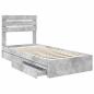 Preview: Aufbewahrungsbett Beton Grau 90 x 190 cm Holzwerkstoff