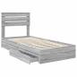 Preview: Aufbewahrungsbett Graues Sonoma 90 x 190 cm Holzwerkstoff