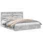 Preview: Aufbewahrungsbett Betongrau 200 x 200 cm Holzwerkstoff