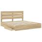 Preview: Aufbewahrungsbett Sonoma-Eiche 180 x 200 cm Holzwerkstoff