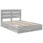 Preview: Aufbewahrungsbett Sonoma-Grau 140 x 200 cm Holzwerkstoff