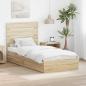 Preview: ARDEBO.de - Aufbewahrungsbett Sonoma-Eiche 90 x 190 cm Holzwerkstoff