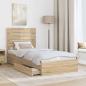 Preview: Aufbewahrungsbett Sonoma-Eiche 90 x 190 cm Holzwerkstoff