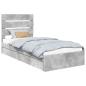 Preview: Aufbewahrungsbett Betongrau 90 x 190 cm Holzwerkstoff
