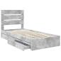 Preview: Aufbewahrungsbett Betongrau 90 x 190 cm Holzwerkstoff