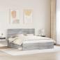 Preview: Bettrahmen Sonoma-Grau 180 x 200 cm Massives Kiefernholz