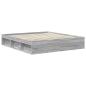 Preview: Bettrahmen Sonoma-Grau 180 x 200 cm Massives Kiefernholz