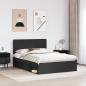 Preview: Bettrahmen Schwarz 160 x 200 cm Massives Kiefernholz