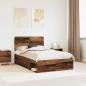Preview: ARDEBO.de - Bettrahmen Altholz 135 x 190 cm Massives Kiefernholz