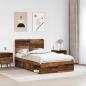 Preview: Bettrahmen Altholz 135 x 190 cm Massives Kiefernholz